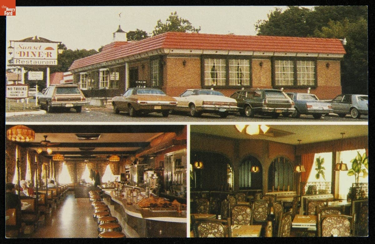Sunset Diner and Restaurant, Green Brook, New Jersey, circa 1970