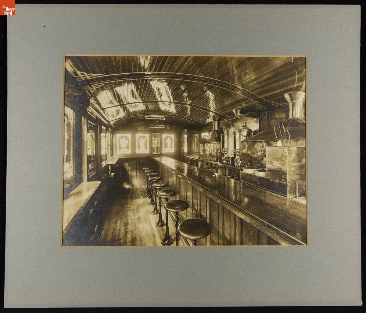 Interior View of Central Lunch Car, 1910