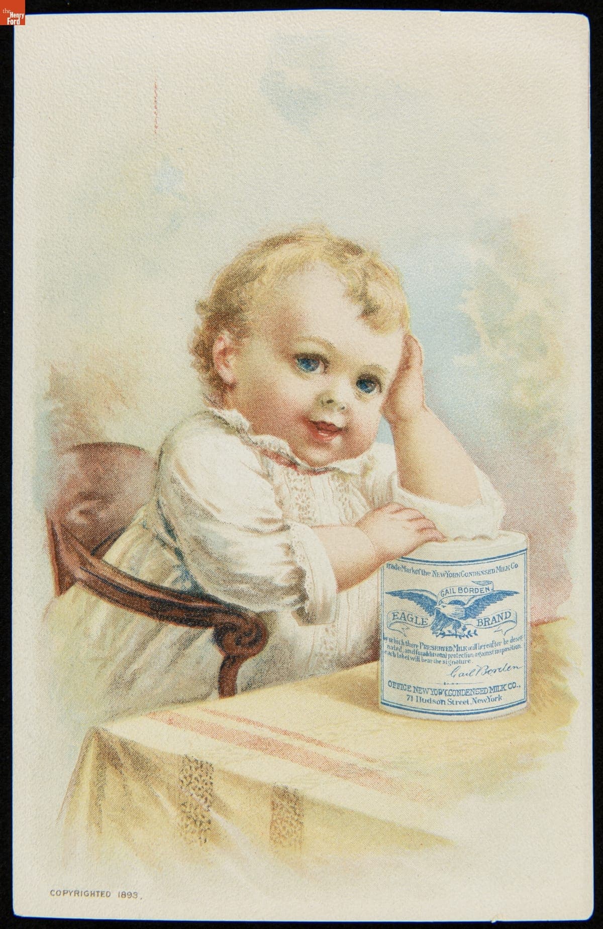 Trade Card for Gail Borden Eagle Brand Condensed Milk, New York Condensed Milk Co., 1893