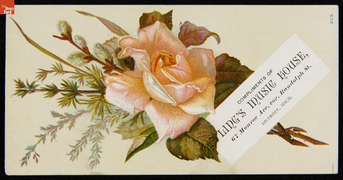 Trade Card for Ling's Music House, 1880-1900