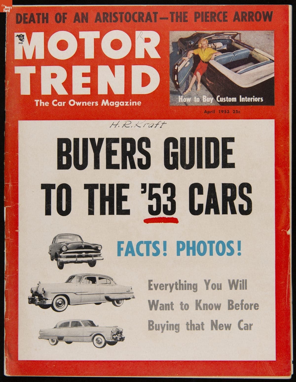 "Death of an Aristocrat - The Pierce Arrow," Motor Trend Magazine, Vol. 5, No. 4, April 1953