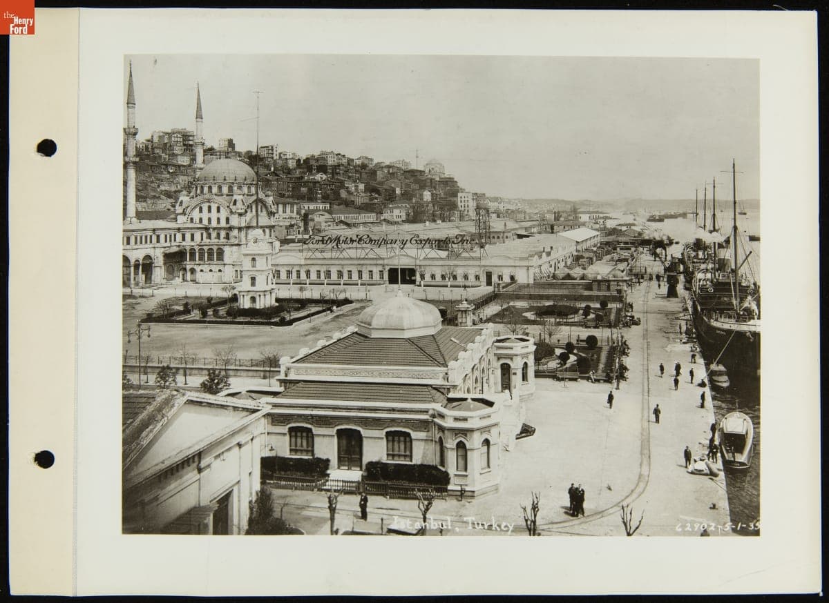 Aerial View of Ford Motor Company Branch in Istanbul, Turkey, May 1, 1935