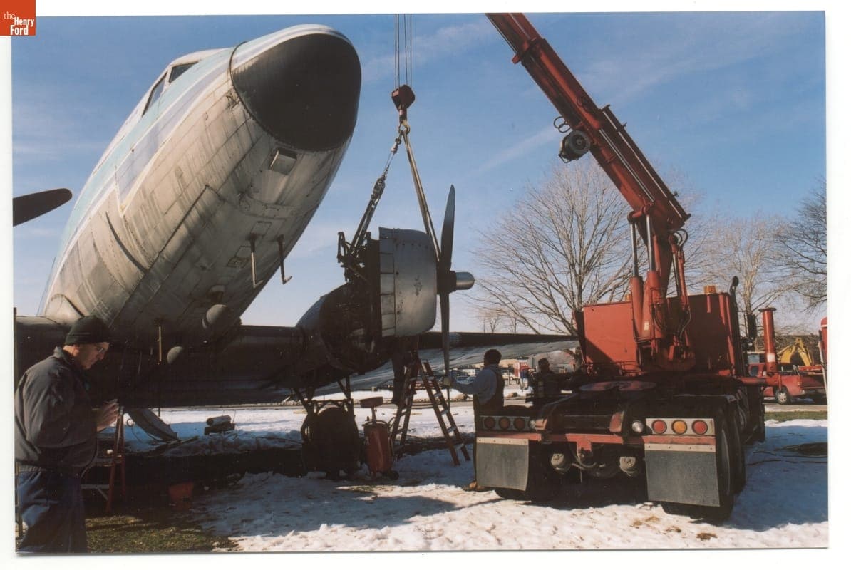 Dismantling the 1939 Douglas DC-3 Airplane for Conservation, 2002
