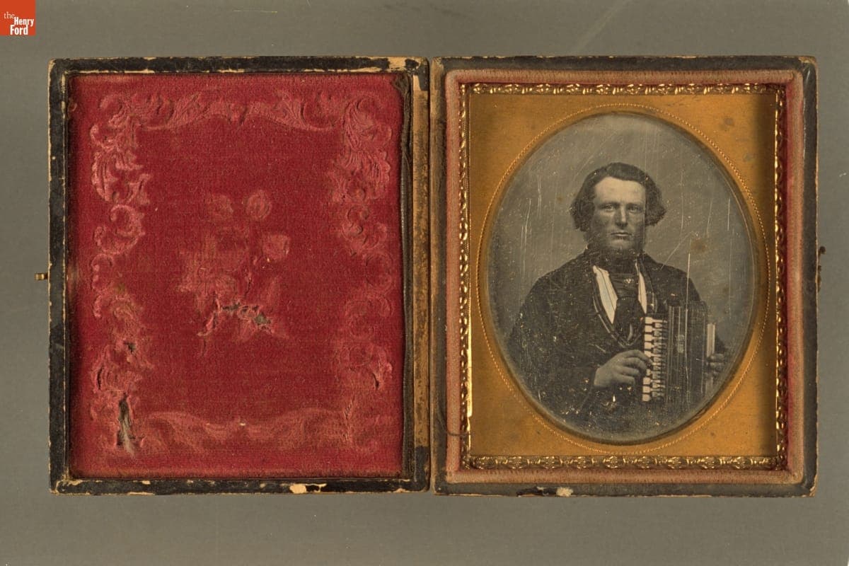 Man with Accordion, circa 1855