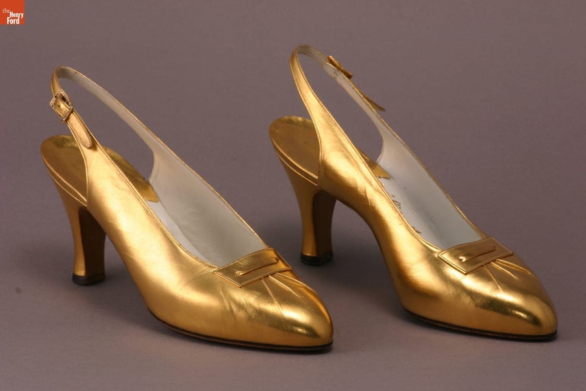 Slingback Pumps, Worn by Elizabeth Parke Firestone, 1963