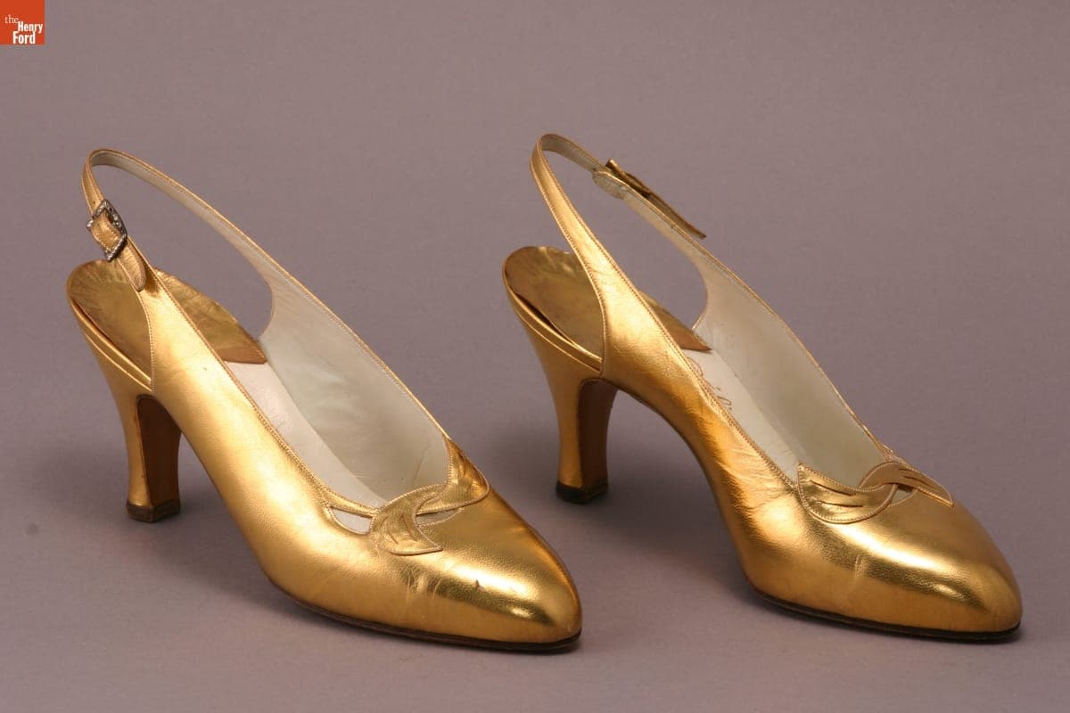 Slingback Pumps, Worn by Elizabeth Parke Firestone, 1960-1970