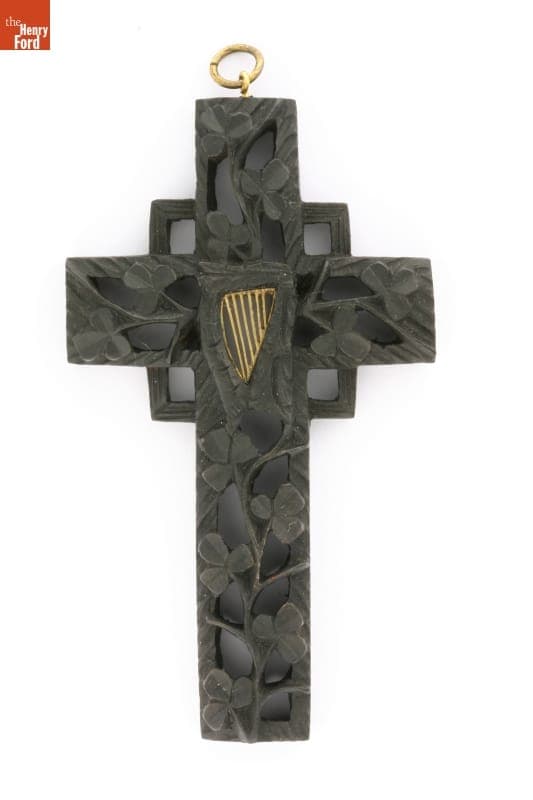 Bogwood Cross Pendant, 1850-1880