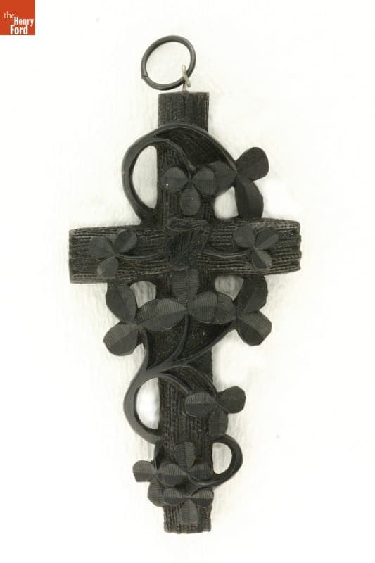 Bogwood Cross Pendant, 1850-1885