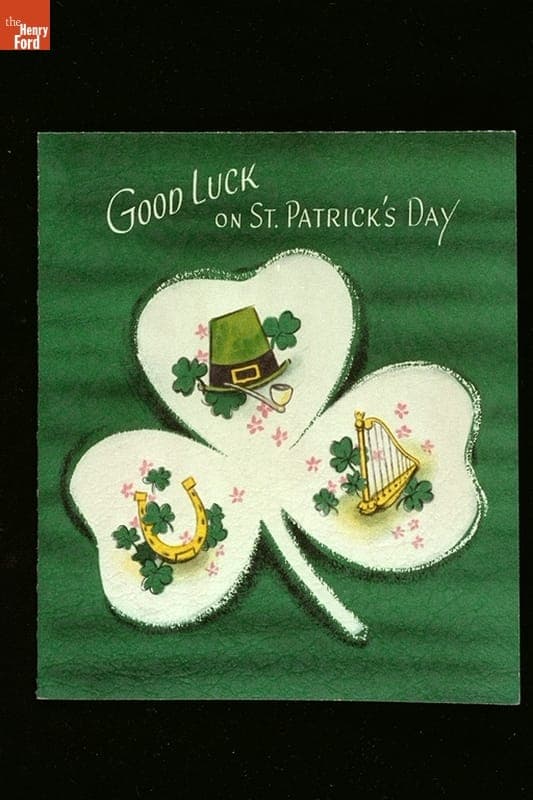 St. Patrick's Day Card, circa 1960, "Good Luck on St. Patrick's Day"