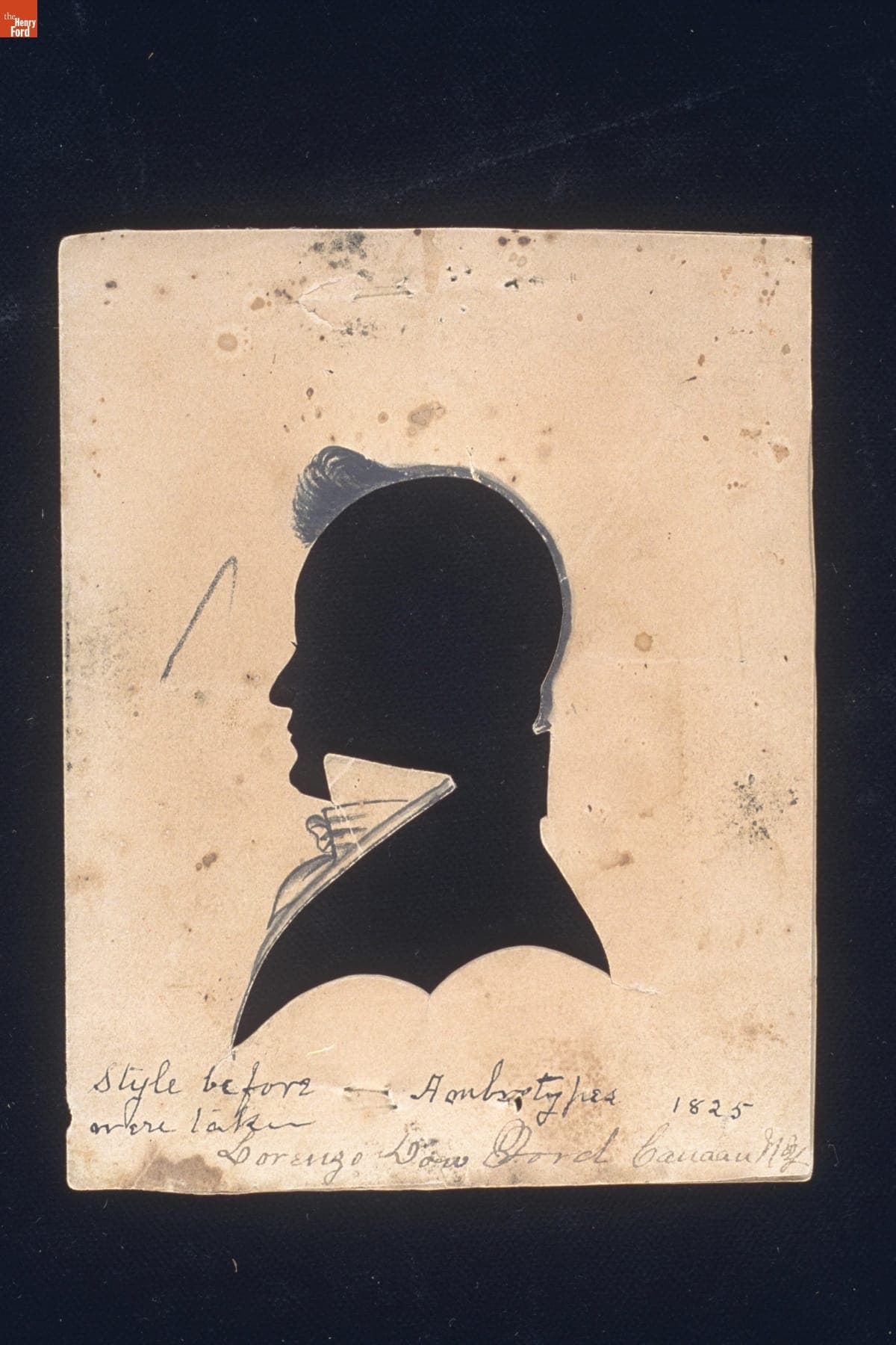 Silhouette of Lorenzo Dow Ford, 1825