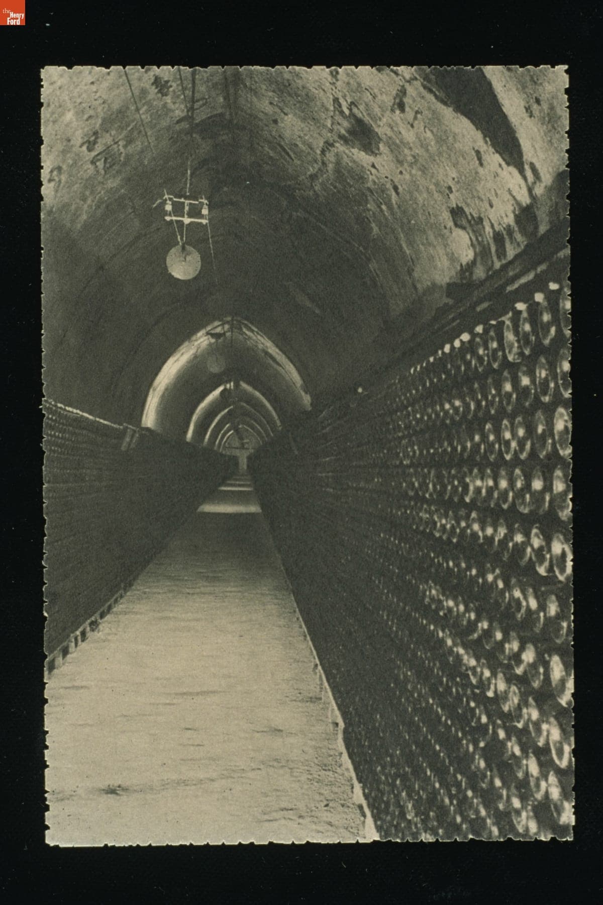 Tunnel Containing 200,000 Bottles at Champagne Pommery & Greno near Rheims, France, circa 1925