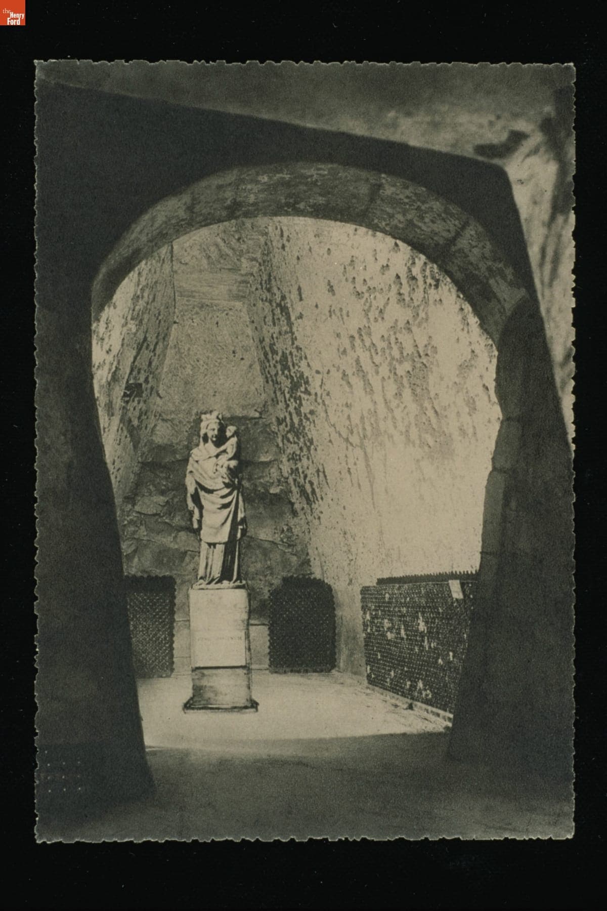 "Madonna of the Cellars" Statue at Champagne Pommery & Greno near Rheims, France, circa 1925