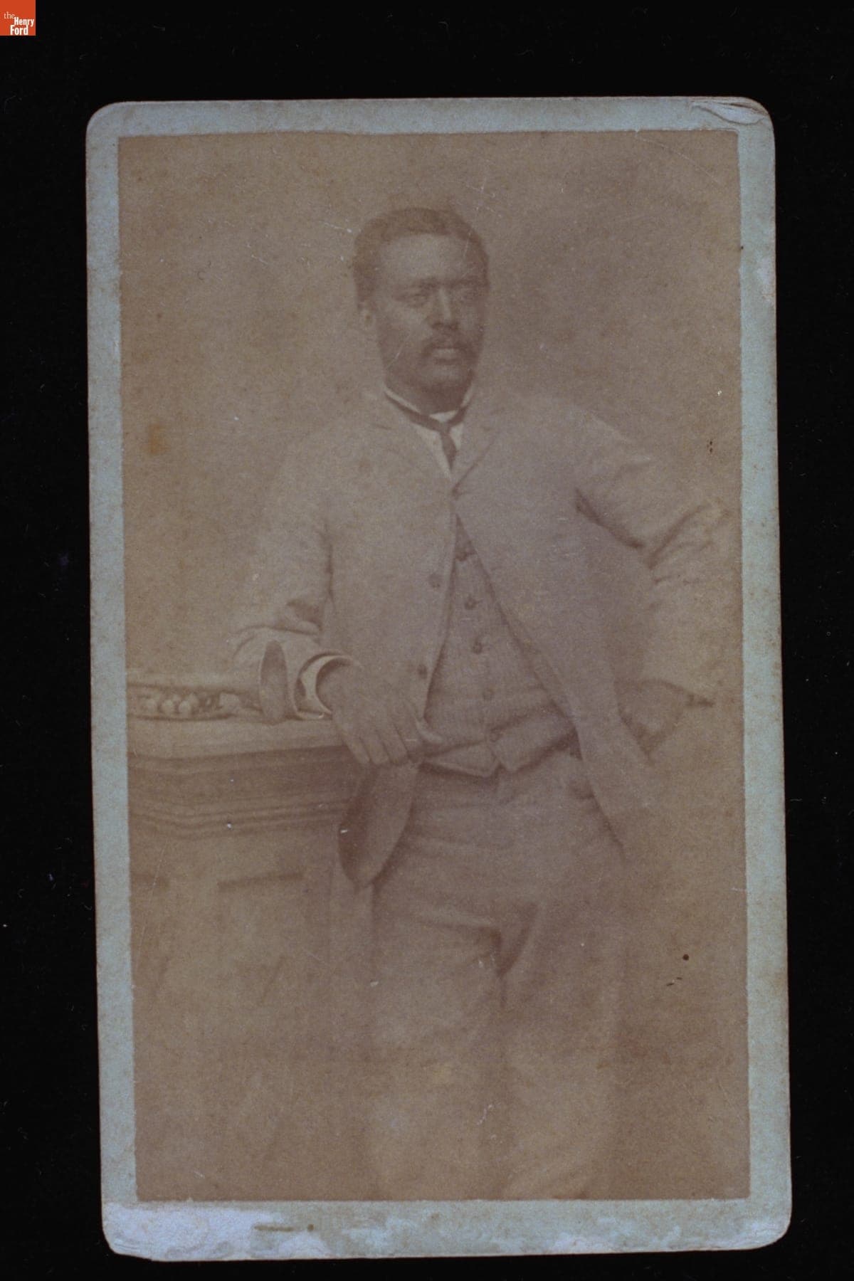 Man Leaning against a Pedestal, circa 1880