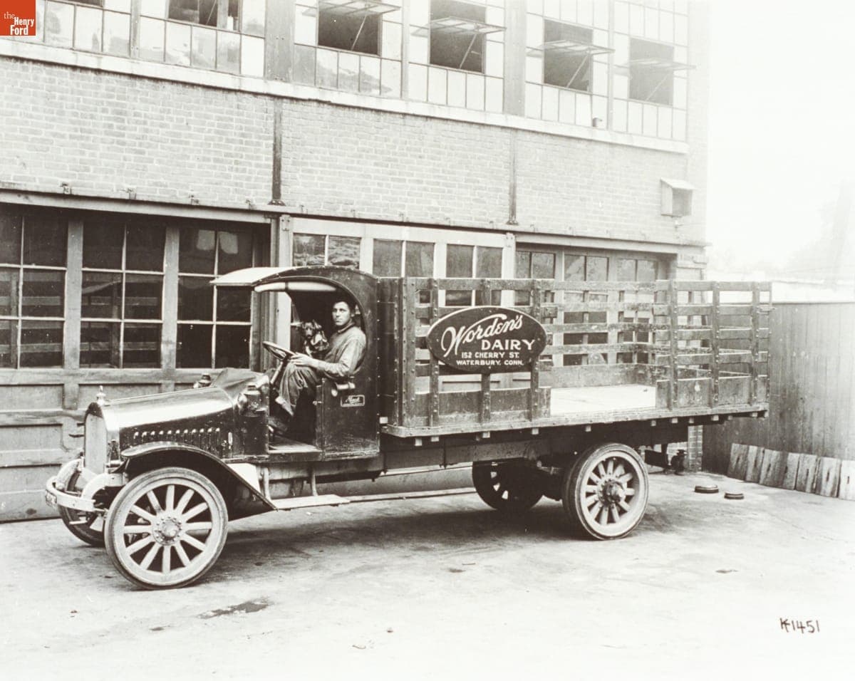 Mack Model AB Stake Truck, "Worden's Dairy," circa 1914