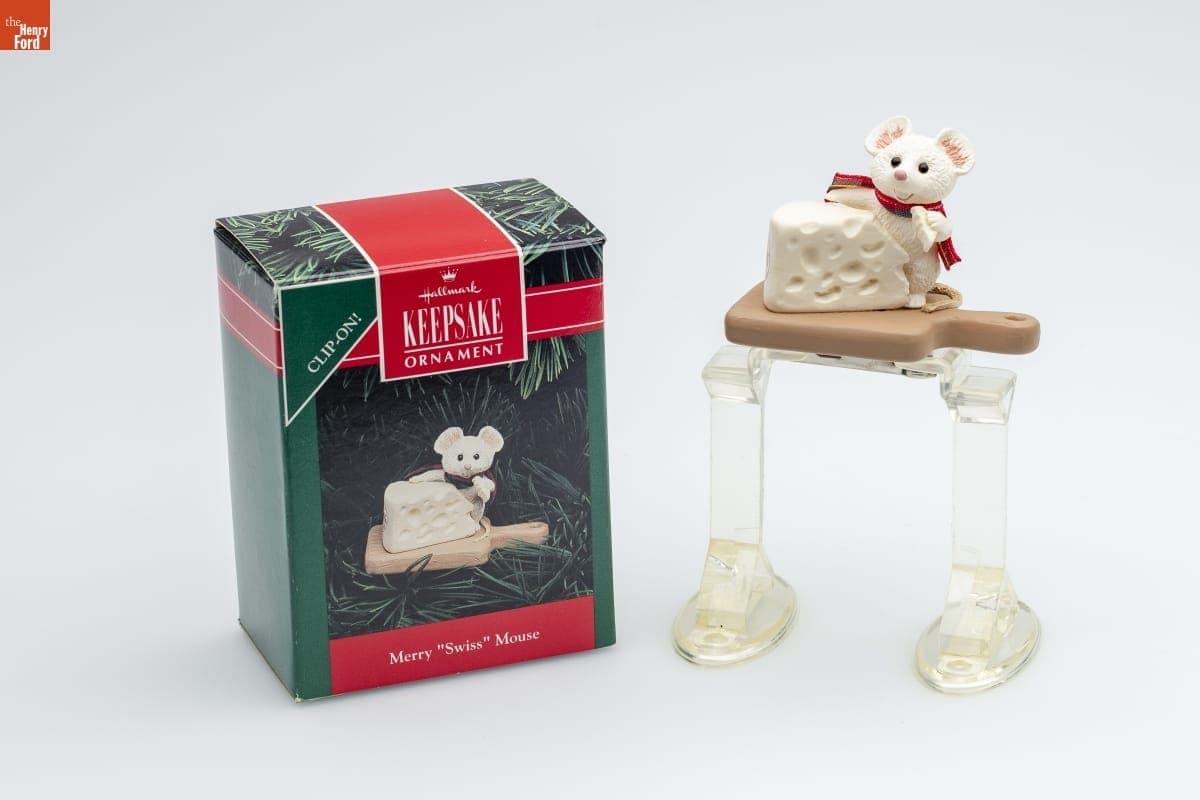 Hallmark "Merry "Swiss" Mouse" Christmas Ornament, 1992