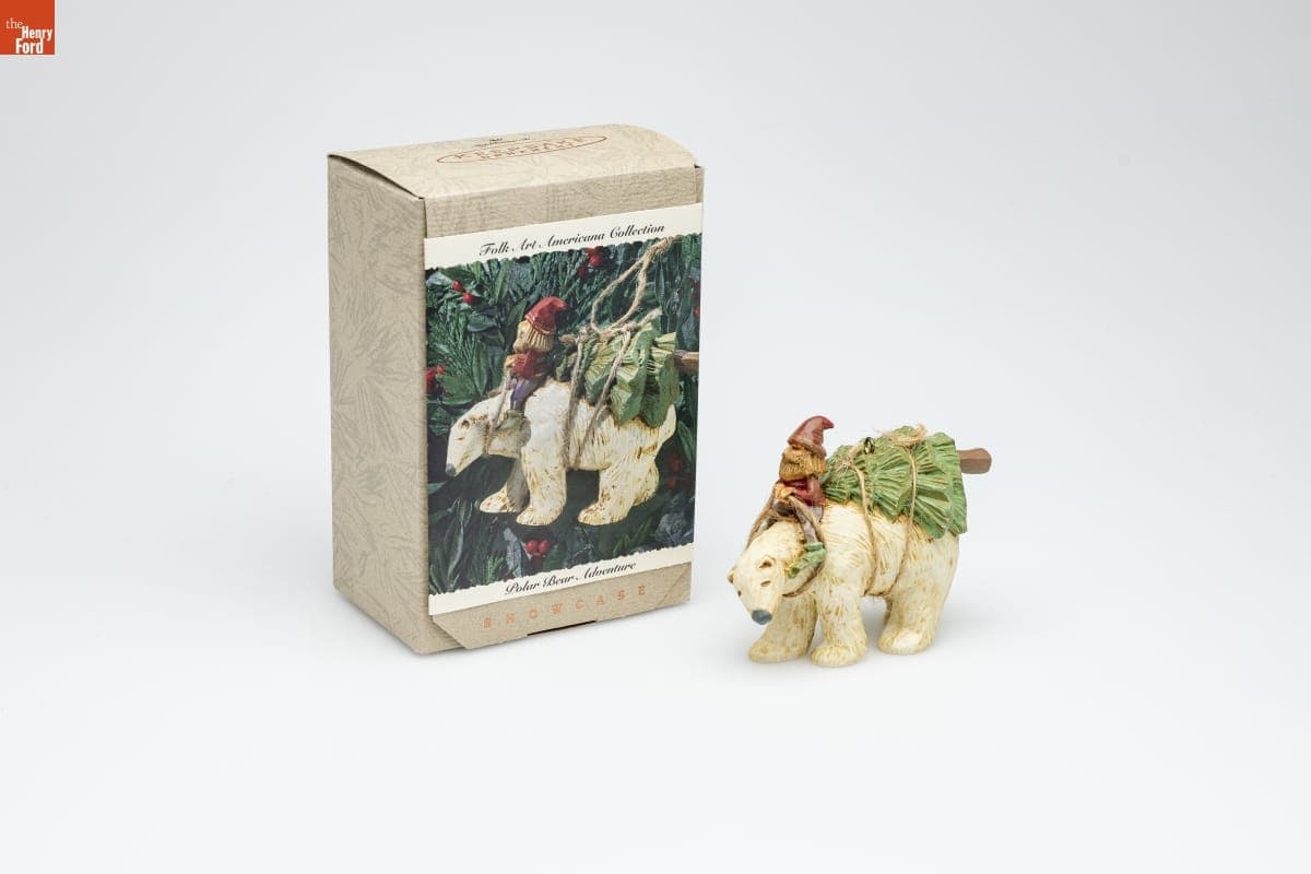 Hallmark "Folk Art Americana Collection: Polar Bear Adventure" Christmas Ornament, 1993