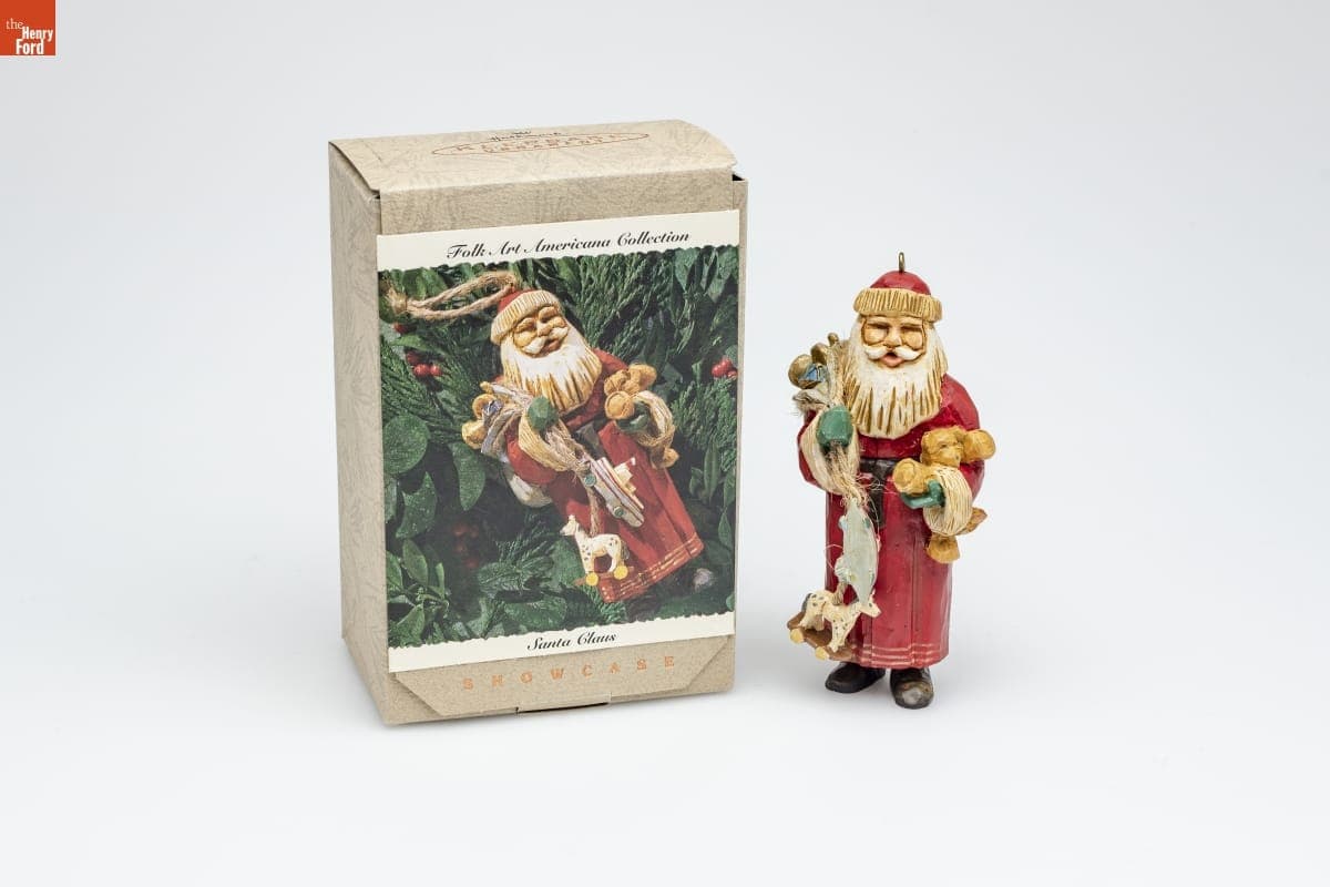 Hallmark "Folk Art Americana Collection: Santa Claus" Christmas Ornament, 1993