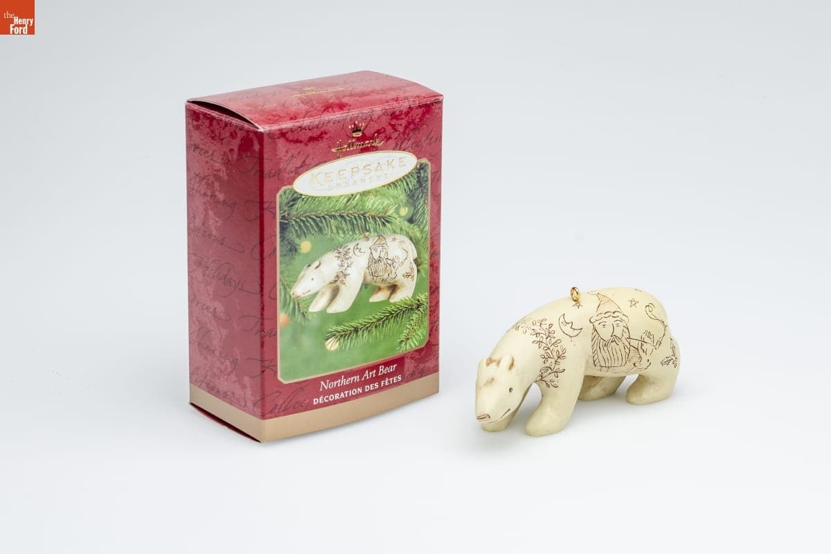 Hallmark "Northern Art Bear" Christmas Ornament, 2000