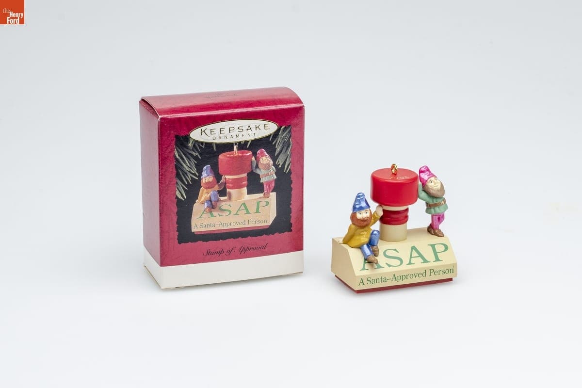 Hallmark "Stamp of Approval" Christmas Ornament, 1994