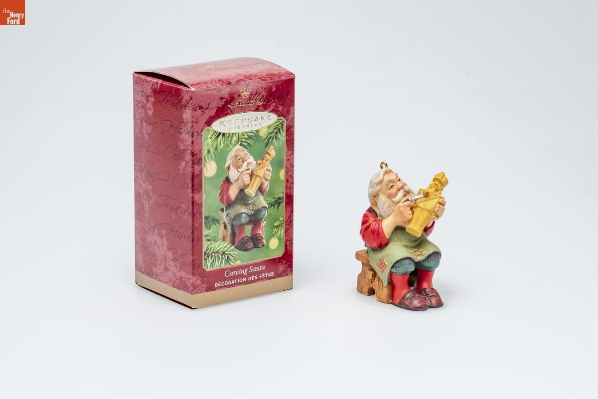 Hallmark "Carving Santa" Christmas Ornament, 2001