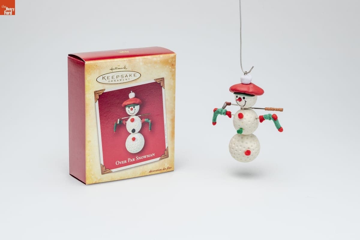 Hallmark "Over Par Snowman" Christmas Ornament, 2004