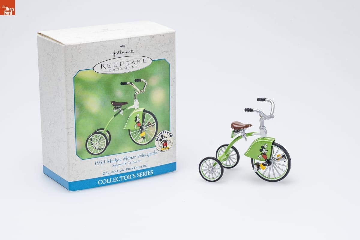 Hallmark "Sidewalk Cruisers Series: 1934 Mickey Mouse Velocipede" Spring Ornament, 2001