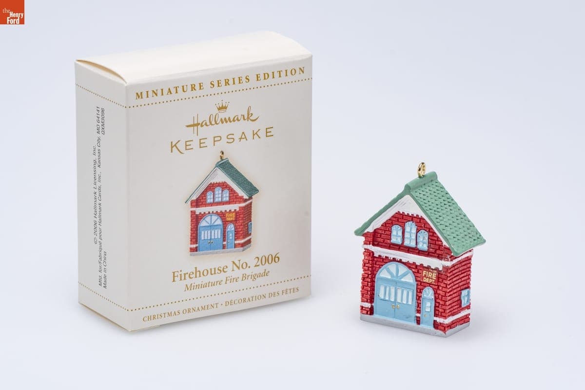 Hallmark "Miniature Fire Brigade Series: Firehouse No. 2006" Miniature Christmas Ornament, 2006