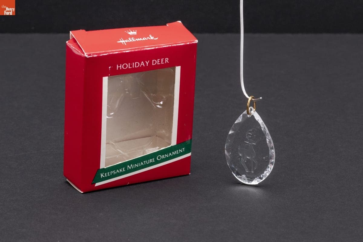 Hallmark "Holiday Deer" Miniature Christmas Ornament, 1989
