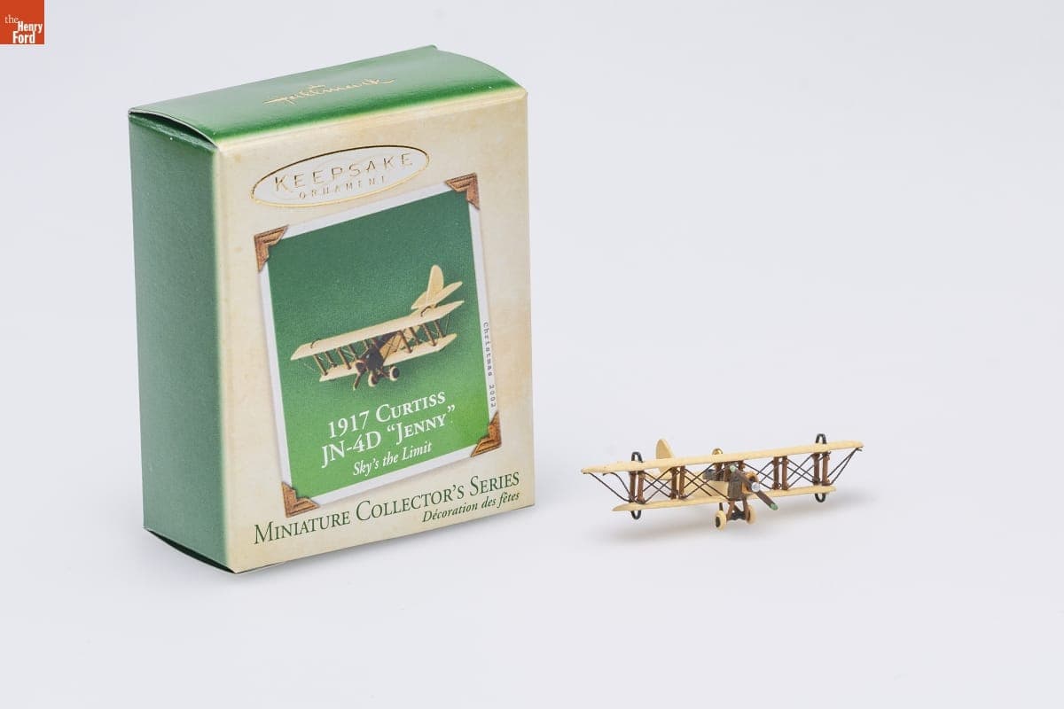 Hallmark "Sky's the Limit Miniature Series: 1917 Curtiss JN-4D 'Jenny'" Miniature Christmas Ornament, 2002