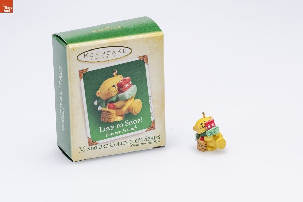 Hallmark "Forever Friends Series: Love to Shop!" Miniature Christmas Ornament, 2005