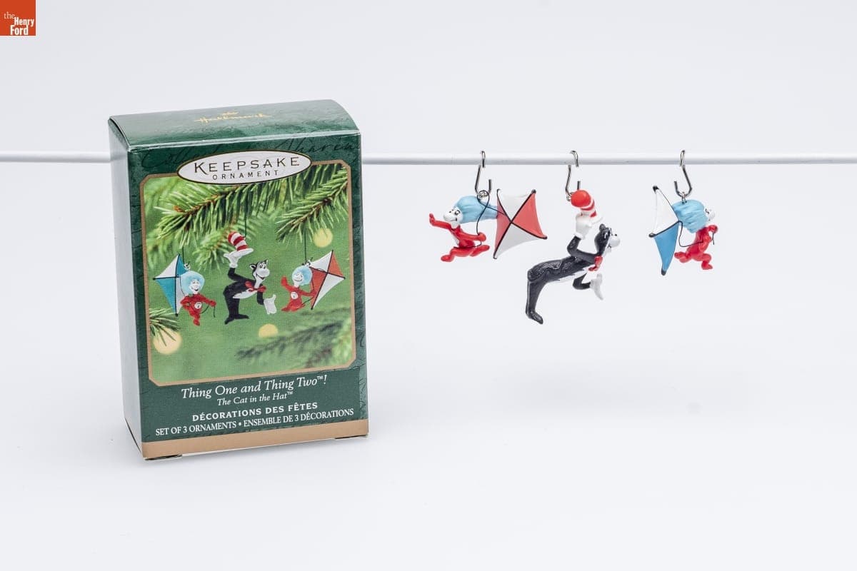 Hallmark "The Cat in the Hat: Thing One and Thing Two!" Miniature Christmas Ornaments, 2001