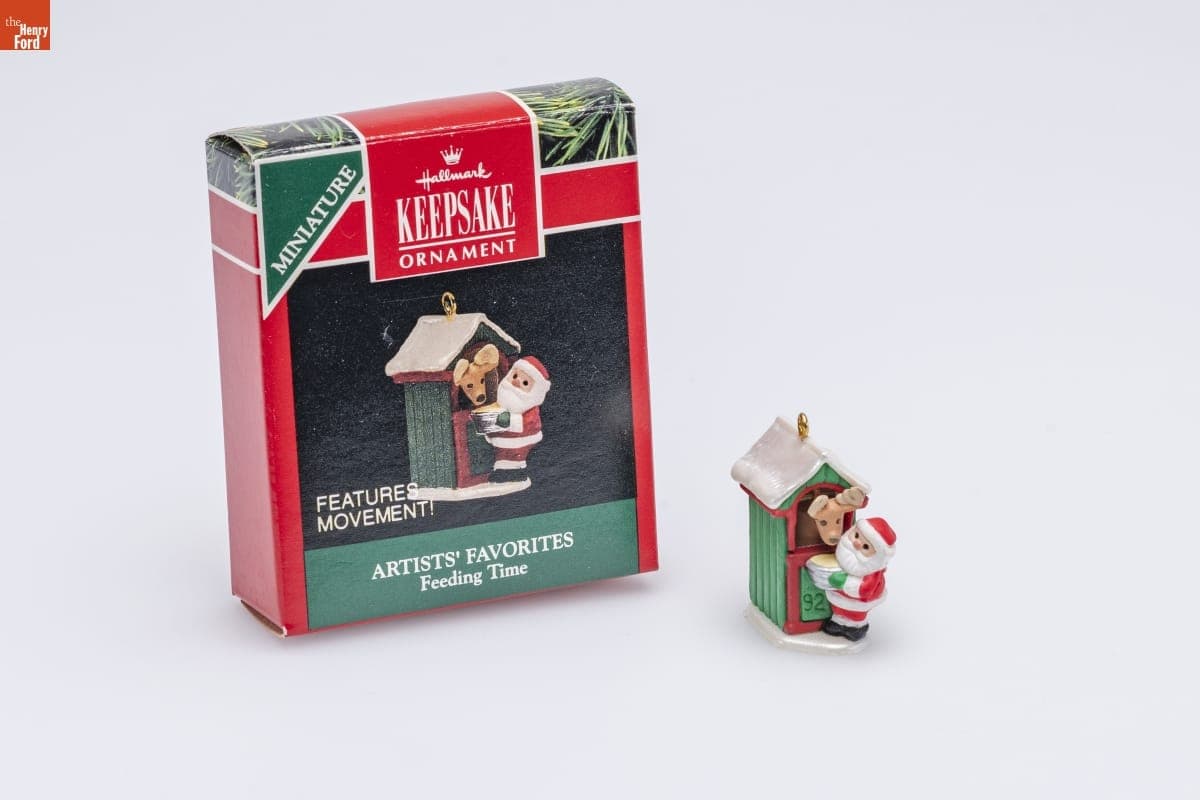 Hallmark "Artists' Favorites: Feeding Time" Miniature Christmas Ornament, 1992