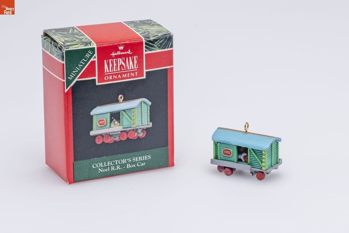 Hallmark "Noel R.R. Series: Box Car" Miniature Christmas Ornament, 1992