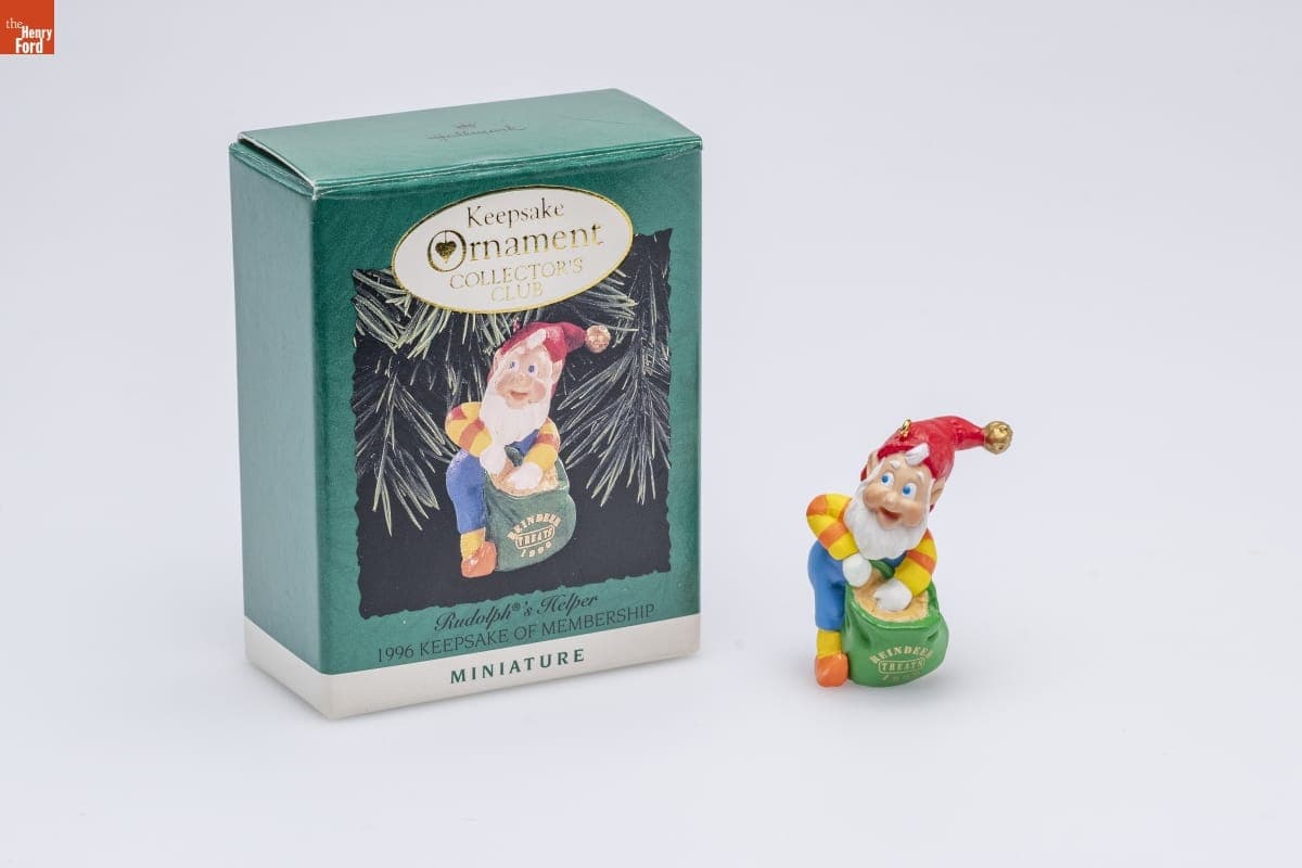 Hallmark "1996 Keepsake of Membership: Rudolph's Helper" Collector's Club Miniature Ornament