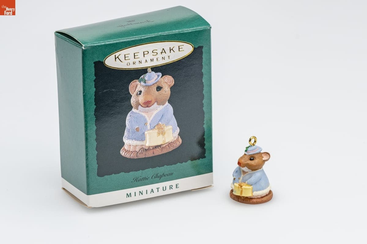 Hallmark "Hattie Chapeau" Miniature Christmas Ornament, 1996