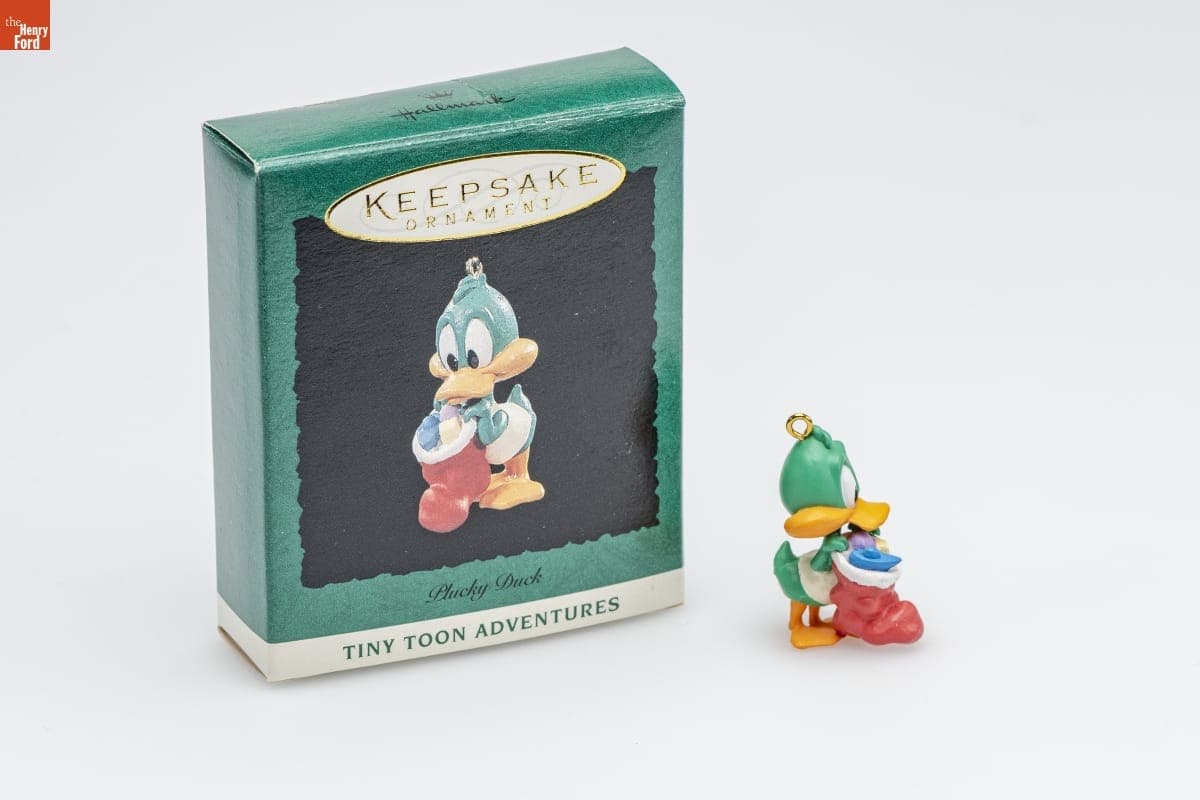 Hallmark "Tiny Toon Adventures: Plucky Duck" Miniature Christmas Ornament, 1994