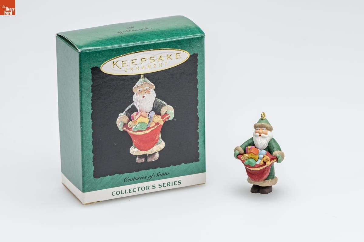 Hallmark "Centuries of Santa Series" Miniature Christmas Ornament, 1995