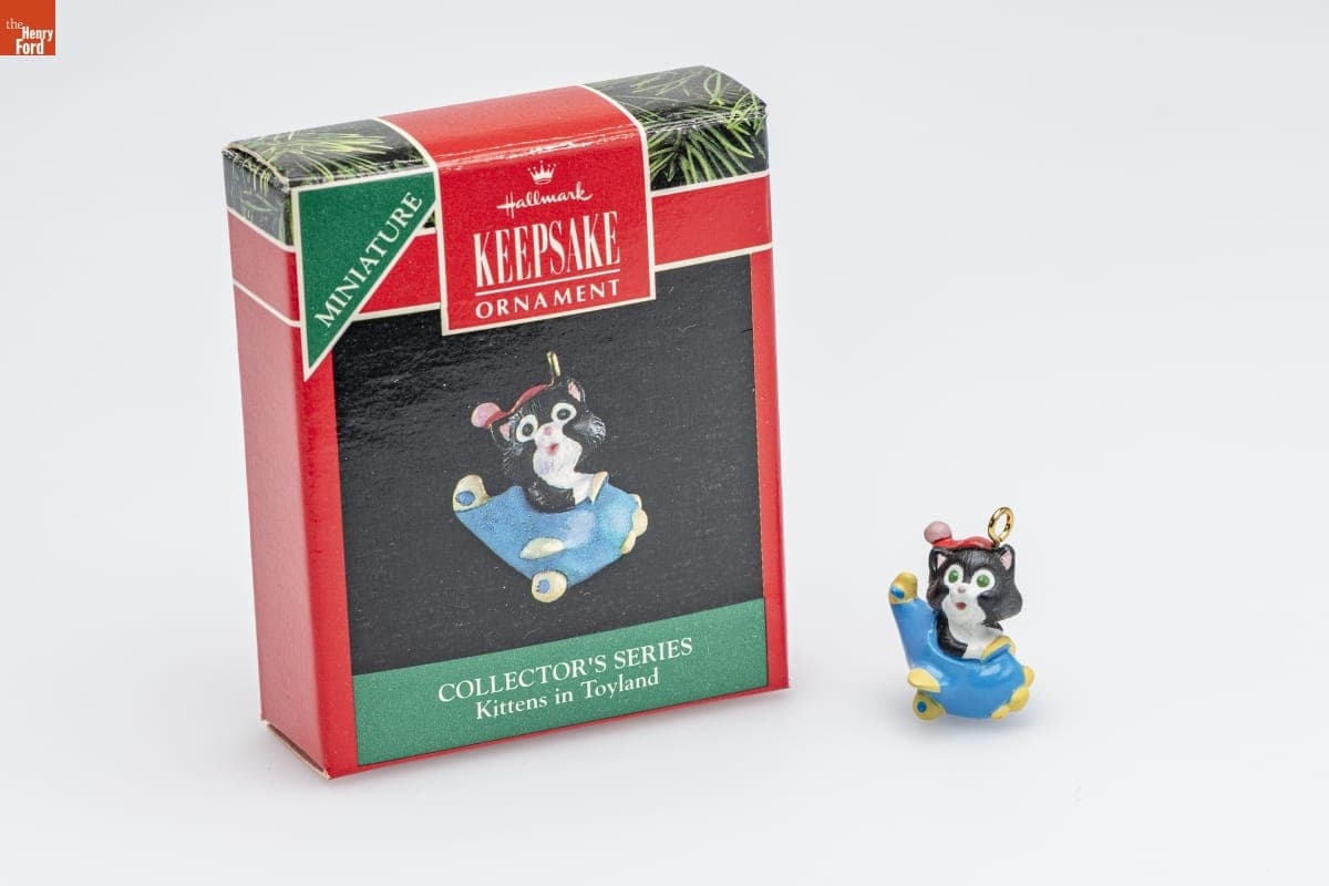 Hallmark "Kittens in Toyland Series" Miniature Christmas Ornament, 1991