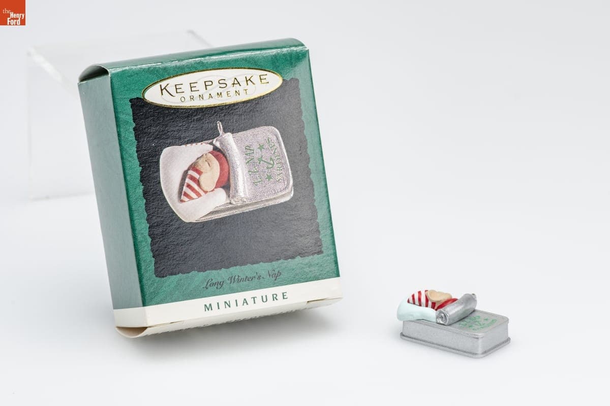 Hallmark "Long Winter's Nap" Miniature Christmas Ornament, 1996