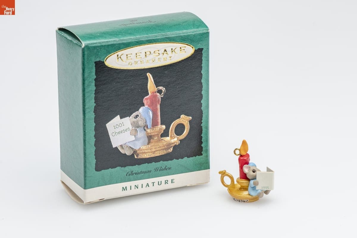 Hallmark "Christmas Wishes" Miniature ChristmasOrnament, 1995