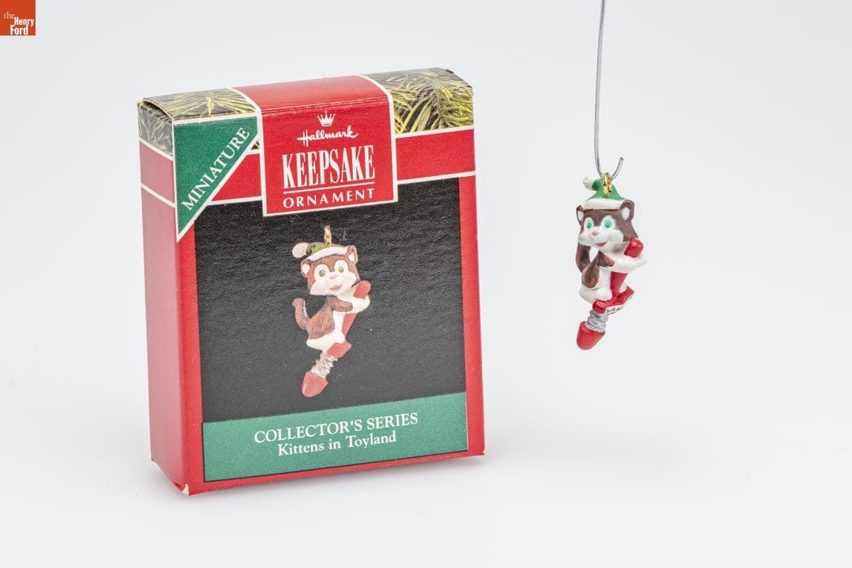 Hallmark "Kittens in Toyland Series" Miniature Christmas Ornament, 1992