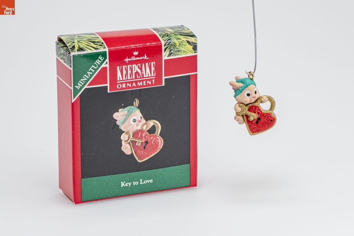 Hallmark "Key to Love" Miniature Christmas Ornament, 1991