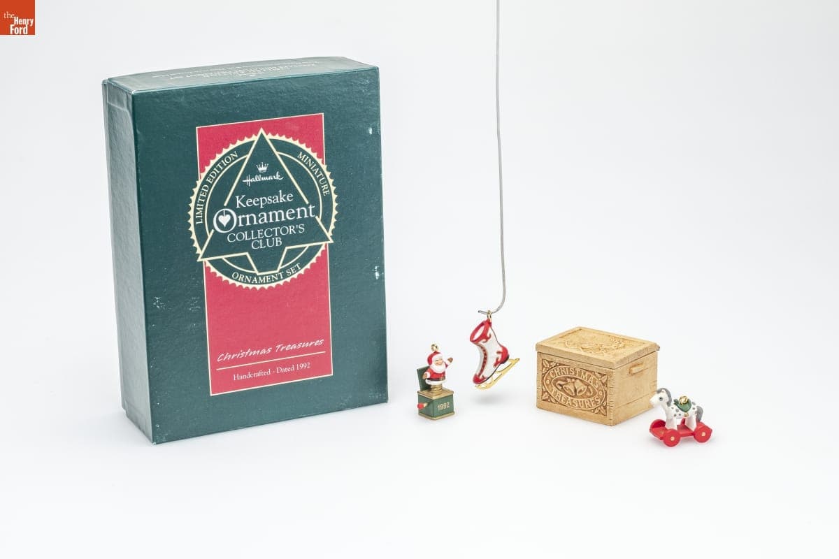 Hallmark "Christmas Treasures" Collector's Club Limited Edition Miniature Ornaments, 1992