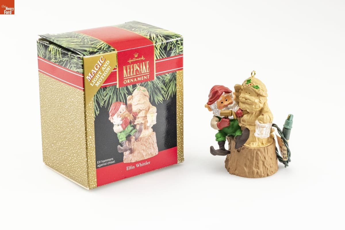 Hallmark "Elfin Whittler" Christmas Ornament, 1990