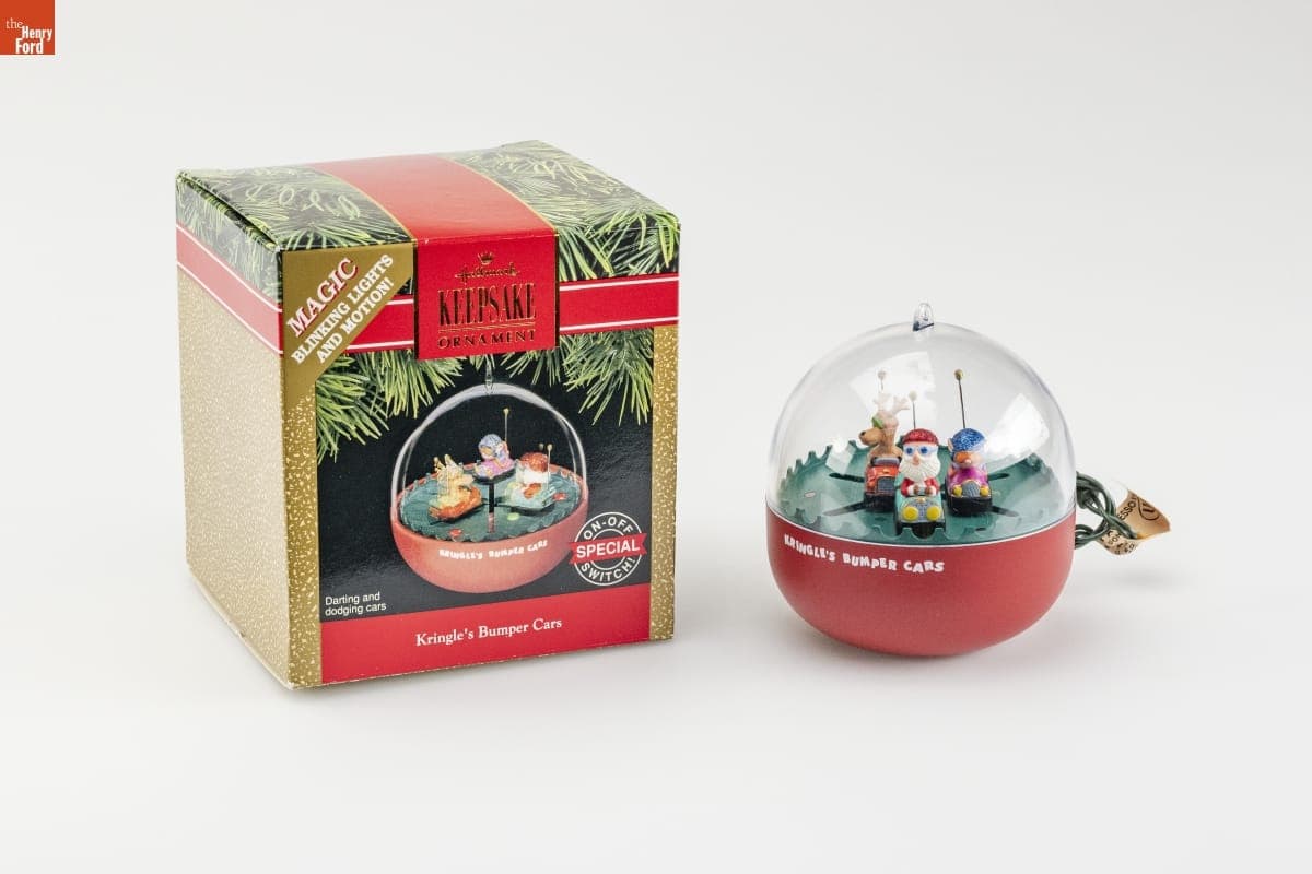 Hallmark "Kringle's Bumper Cars" Christmas Ornament, 1991