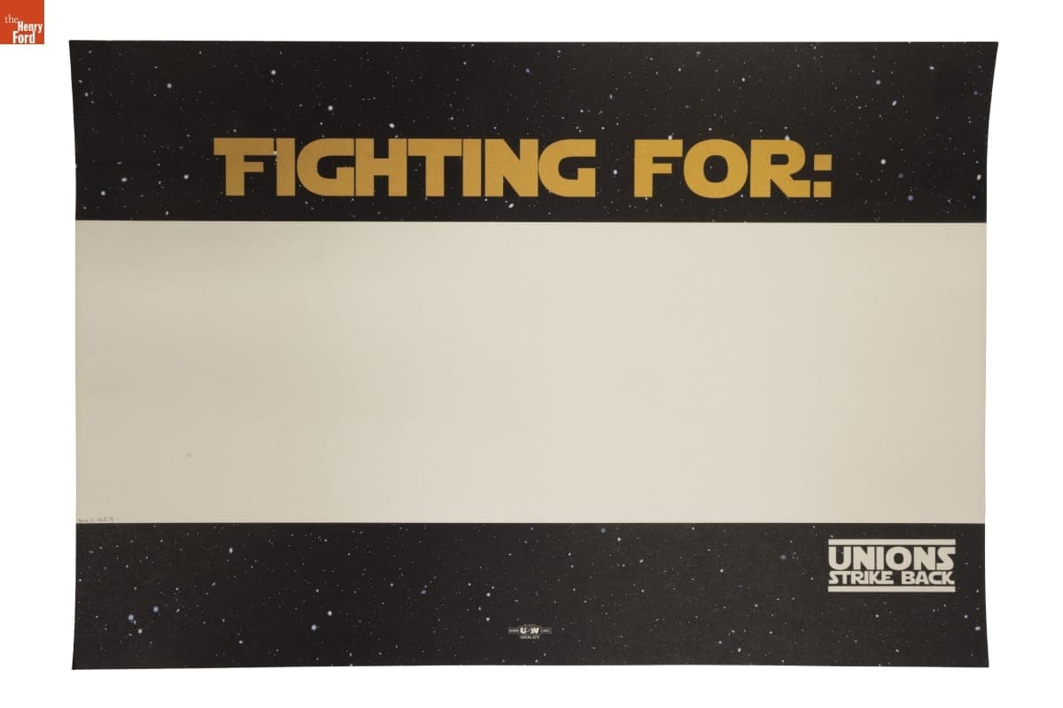 "Join The Resistance, Unions Strike Back" Sign, 2023
