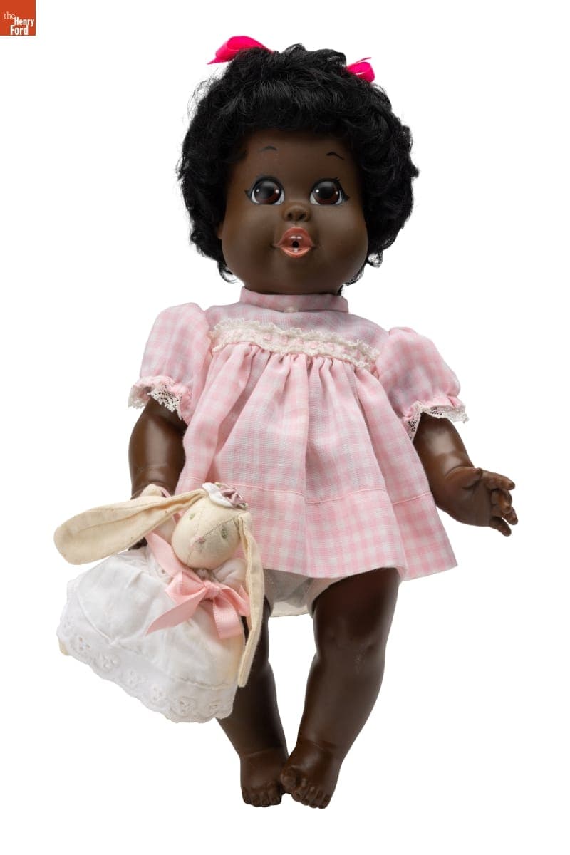 "Baby Nancy" Doll with Stuffed Bunny, circa 1970