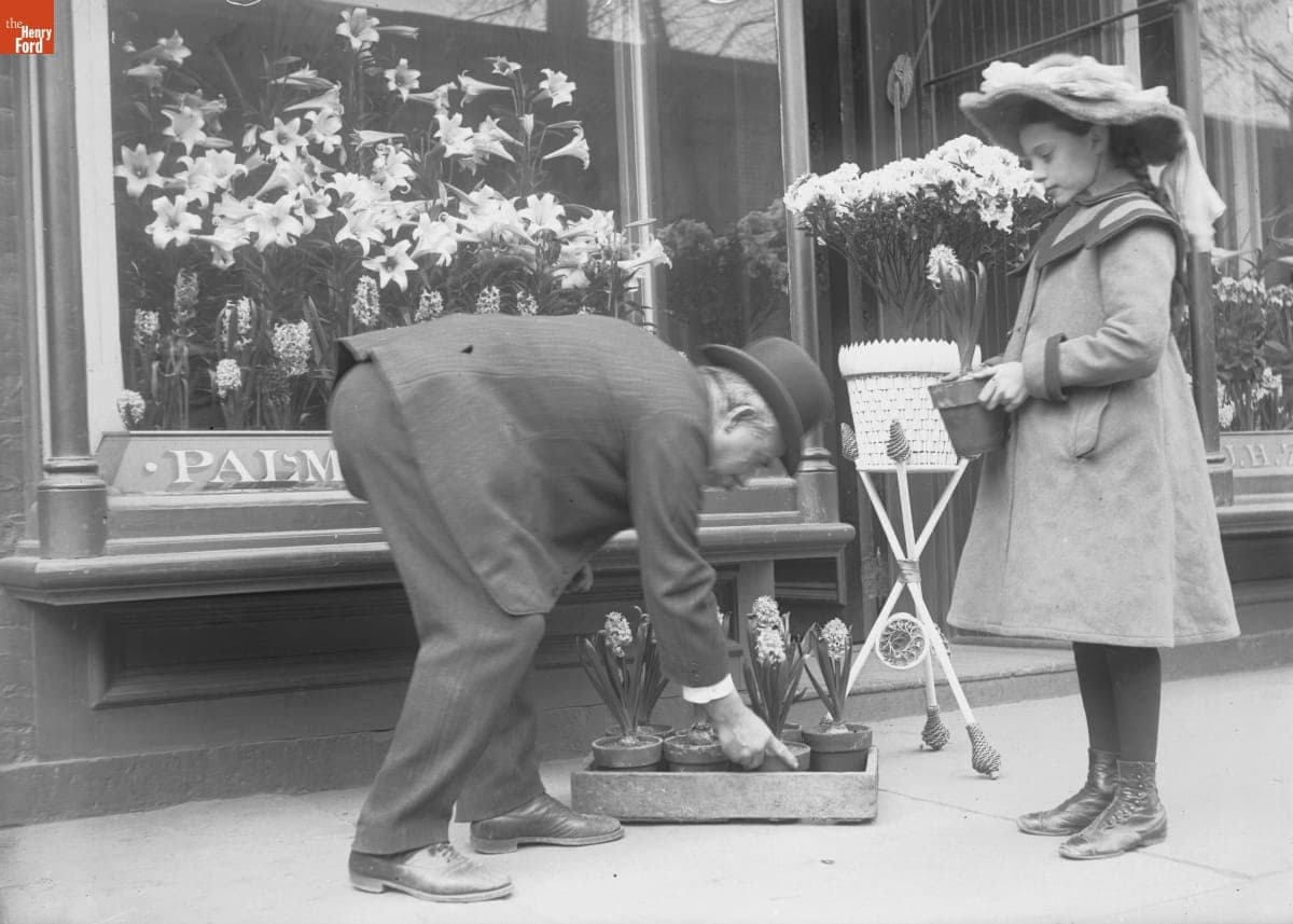 Florence Buying Hyacinths, New York City, circa 1900