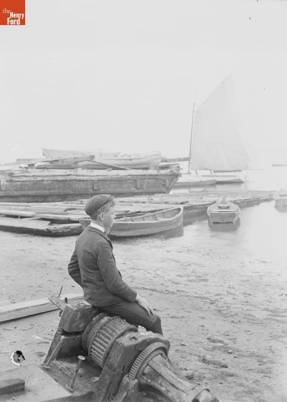 Flushing Bay, Will Adriance on Capstan, 1890-1915