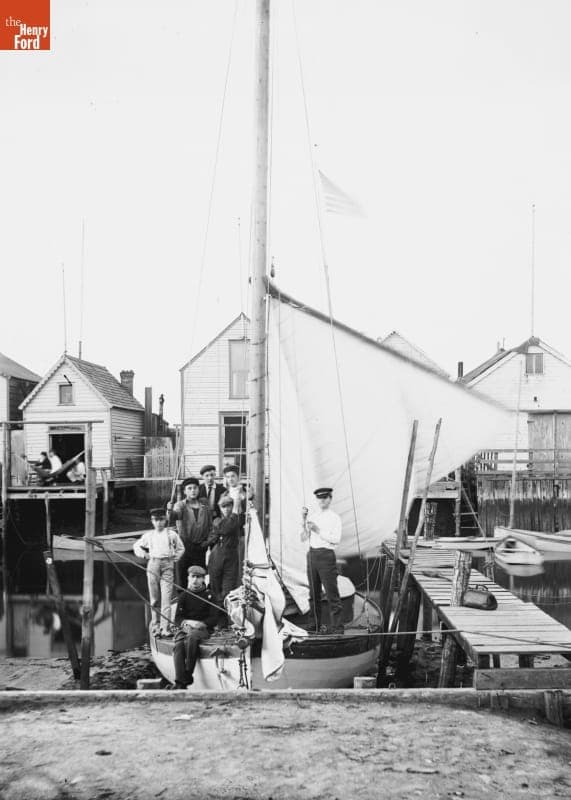 Old Mill Creek - Boating Group, 1890-1915